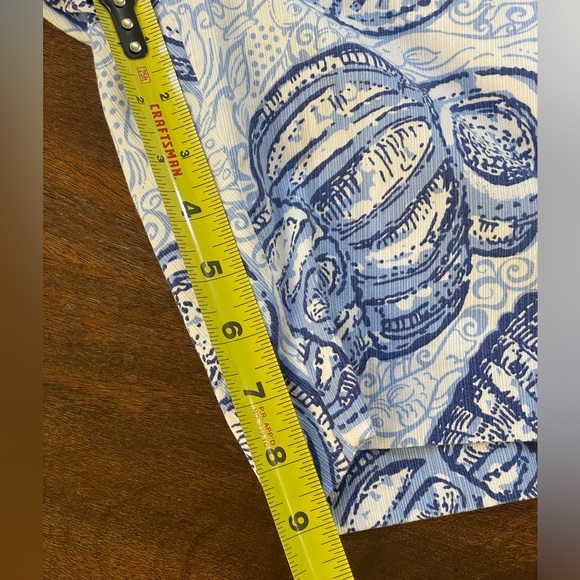 Lily Pulitzer Beaumont Shorts Men's 30R Blue Seashell Print Flat front Bermuda - Picture 9 of 15